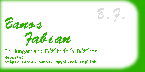banos fabian business card